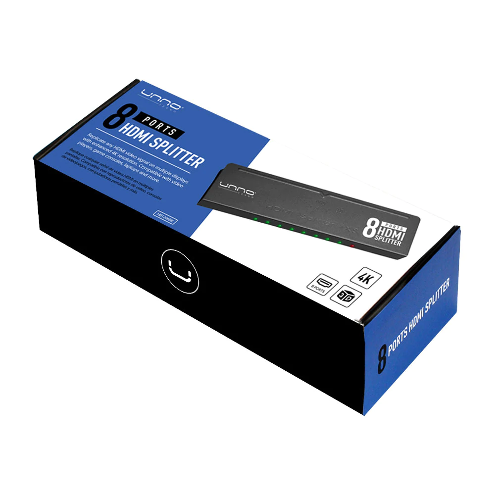 SPLITTER 4K HDMI DE 8 PUERTOSHB1206BK