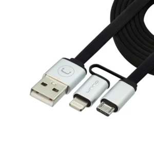 CABLE USB LIGHTNING Y MICRO 2 EN 1 | 3 PIES <br/>CB4057SV