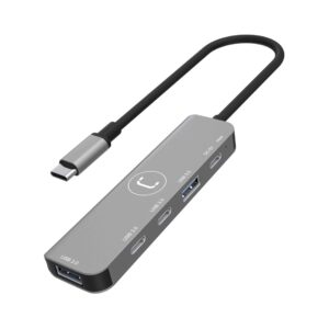 HUB USB-C Y A DE 4 PUERTOS | 3.0<br/>HB1012GY</br>