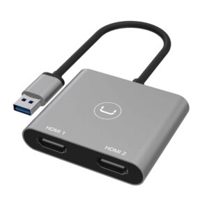 ADAPTADOR USB A A PUERTO HDMI DOBLE<br/>HB1102GY</br>