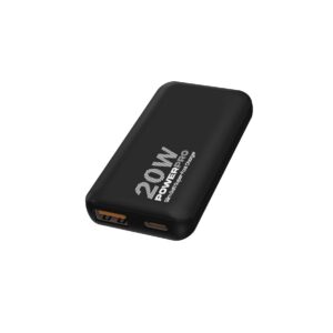 CARGADOR DE PARED GAN POWERPRO SLIM DE DOBLE PUERTO | PD20W <br/>PW5067BK</BR>